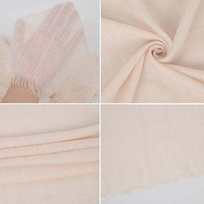 Anna-Kaci Lightweight Solid Cotton Linen Scarf Large Long Gauze Beach Wrap Shawl 78 Inches
