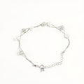 Women's Pearl and Crystal Beaded Bracelet with Delicate Chain Design