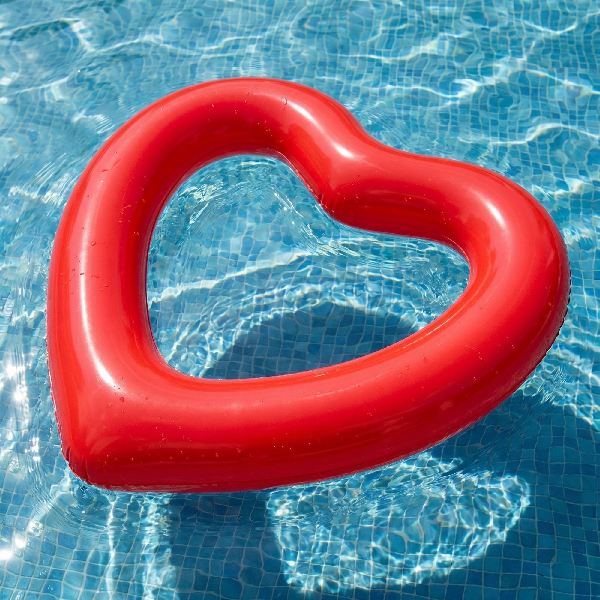Heart Shaped Inflatable Pool Float Lounger for Adults