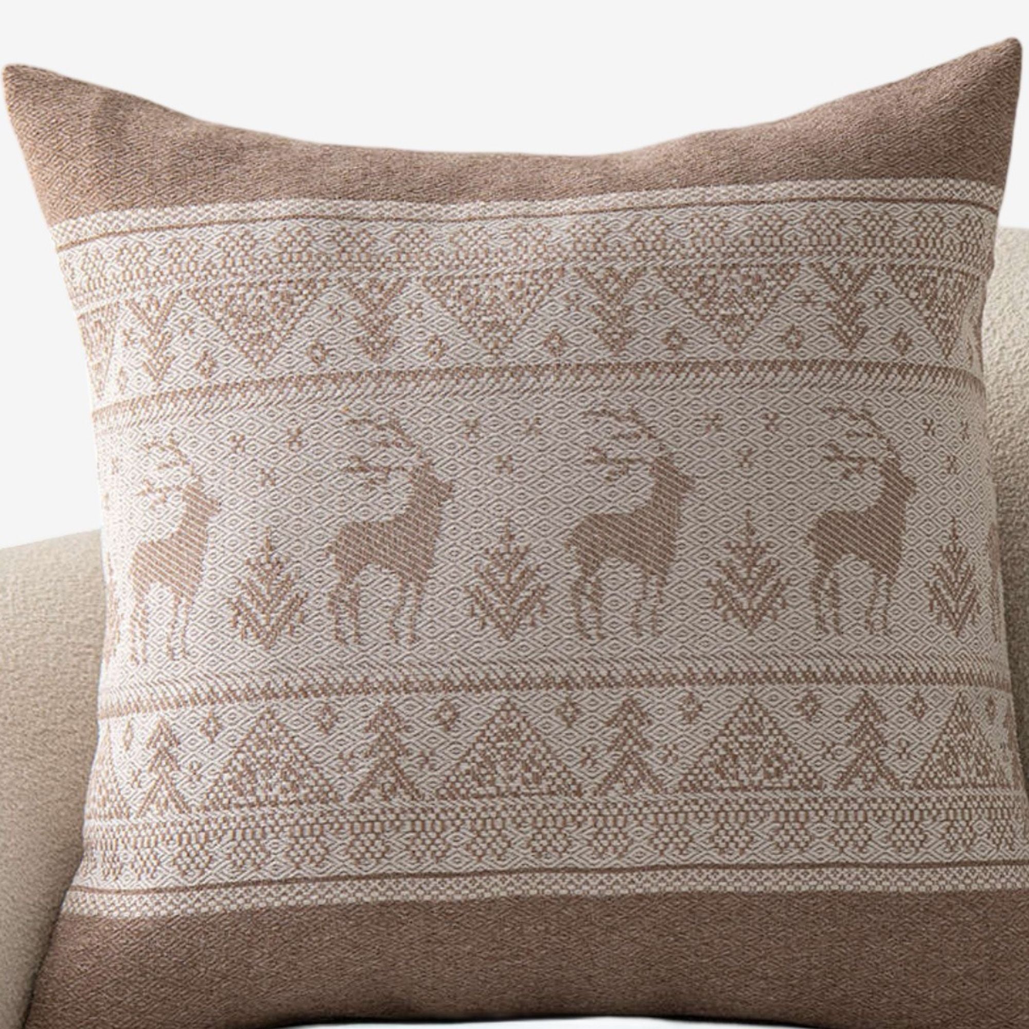 Decorative Throw Pillow 17.7*17.7 in Soft Cotton Blend Fabric for Living Room and Sofa