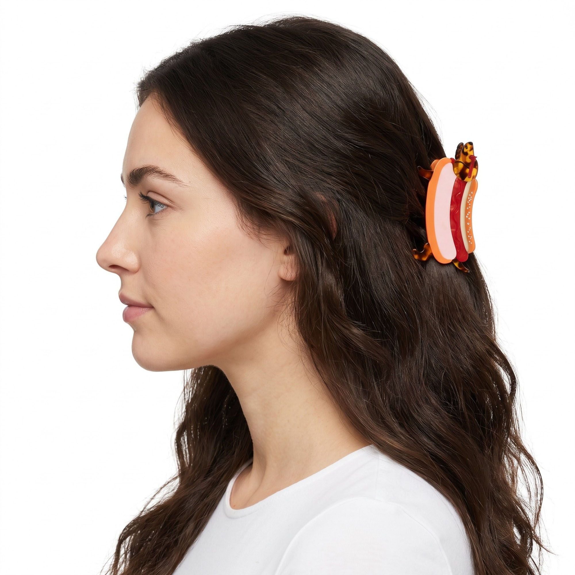 3pc Dachshund Dog Hair Claw Clip Set Tortoiseshell Puppy Hair Accessories
