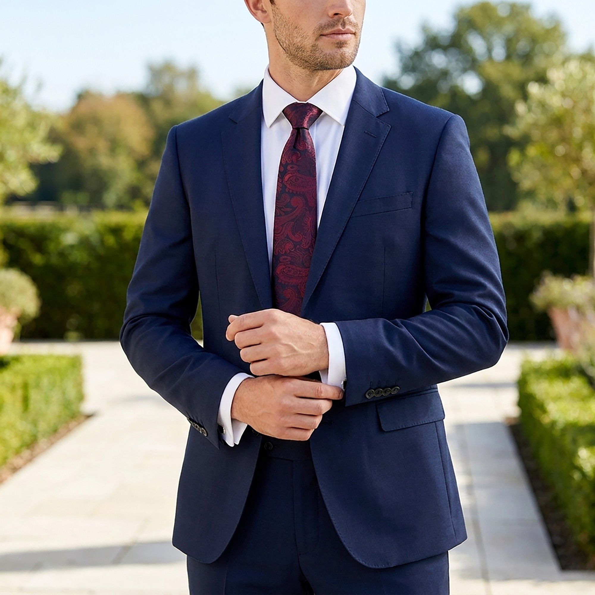 Men's Floral Print Tie with Woven Botanical Pattern and Classic Tapered Design
