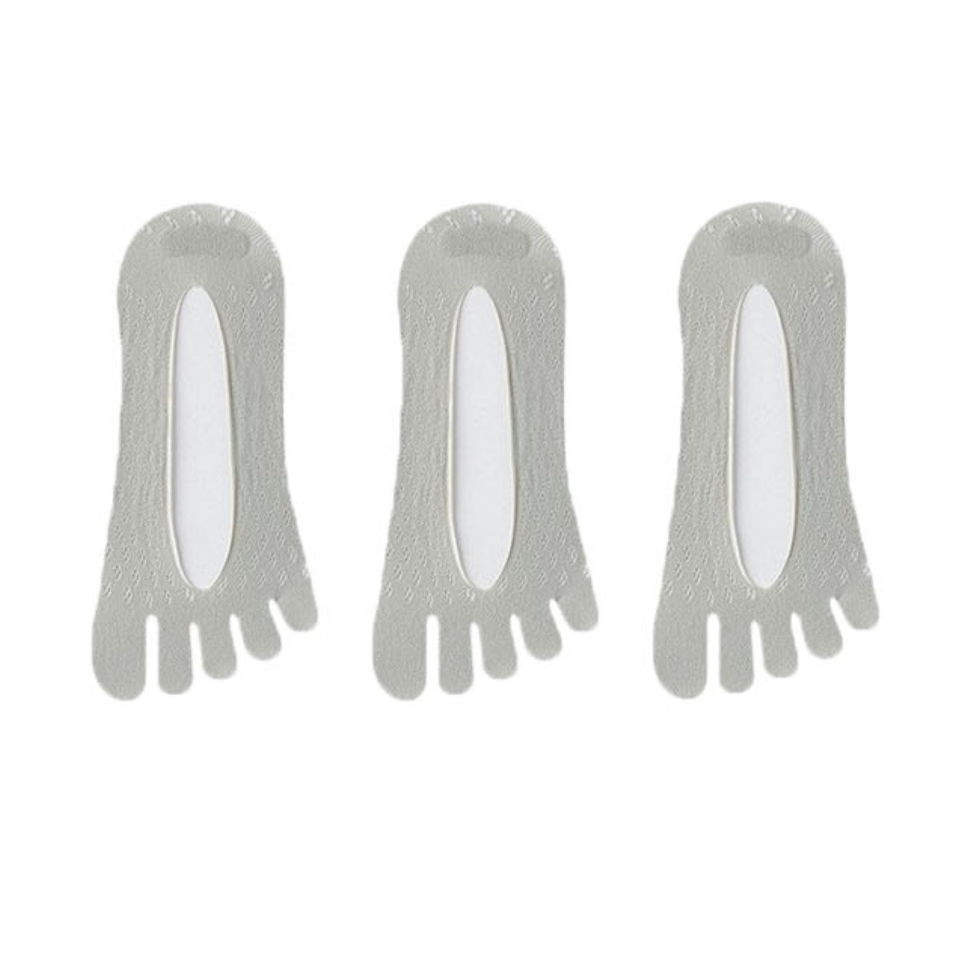 Anna-Kaci Women's Mesh Toe Socks with Non-Slip Silicone Heel Grip Ultra Low Cut Breathable No Show Sock 3-Pack