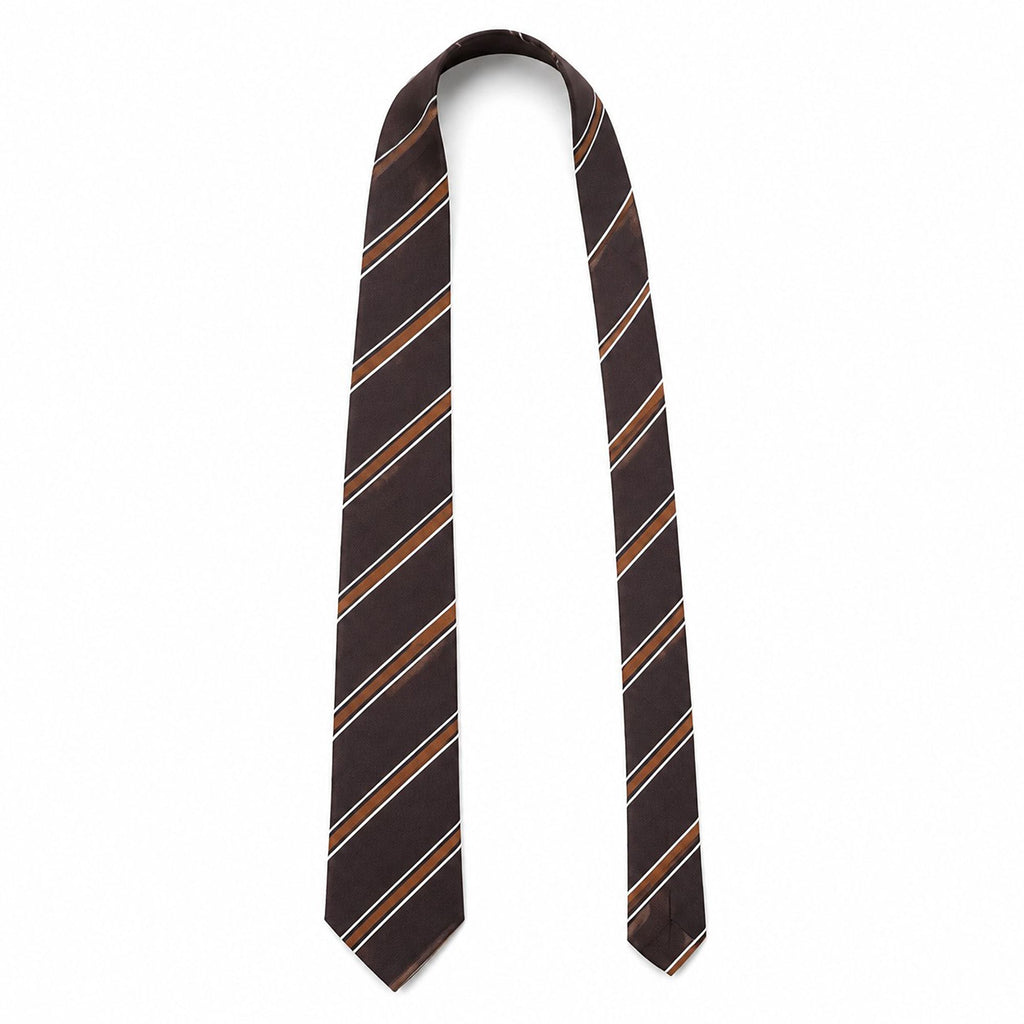 Striped Long Necktie for School Uniform and Waist Belt Styling