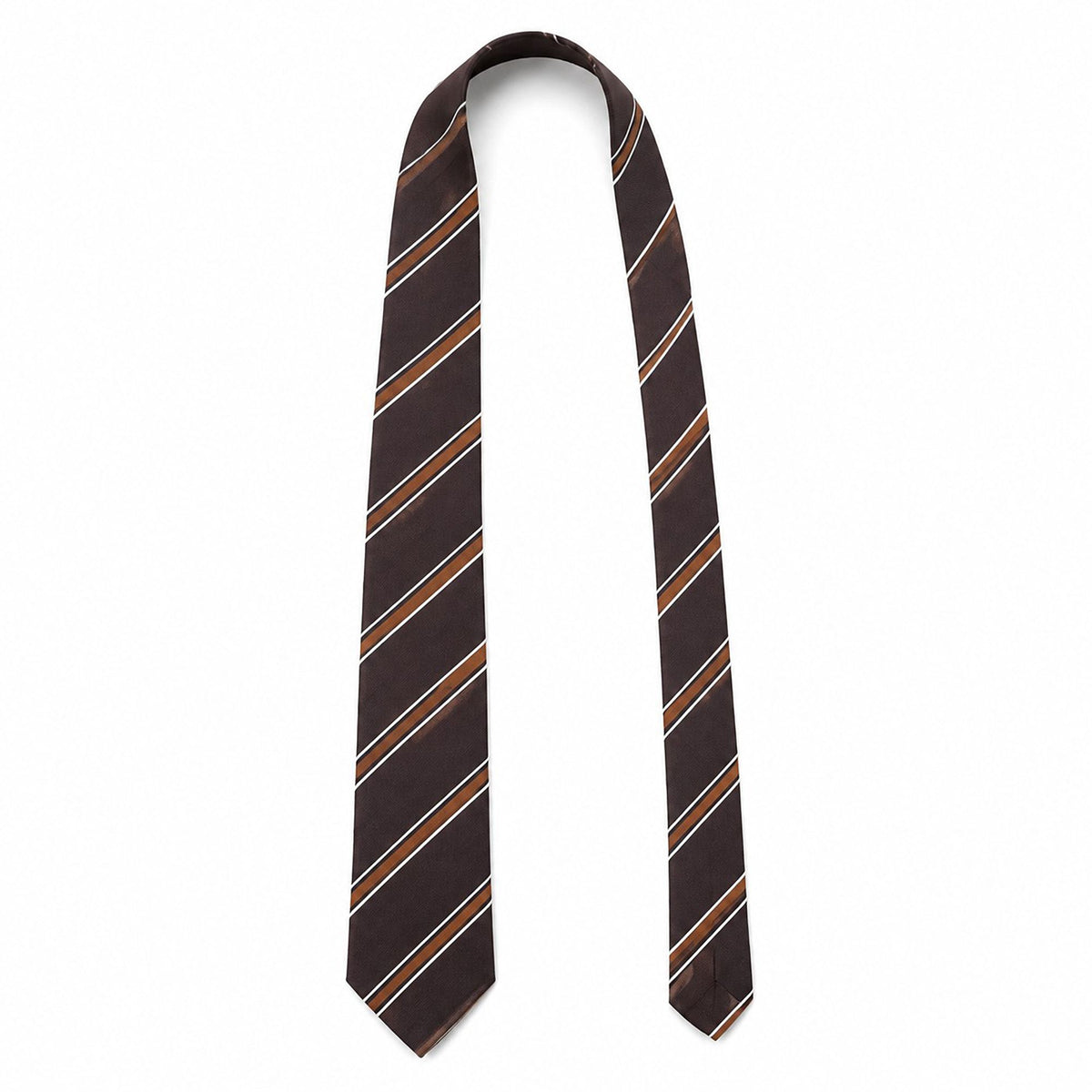 Striped Long Necktie for School Uniform and Waist Belt Styling