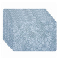 6 Piece Floral PVC Placemat Set Heat Resistant Wipe Clean Table Mats for Dining Table