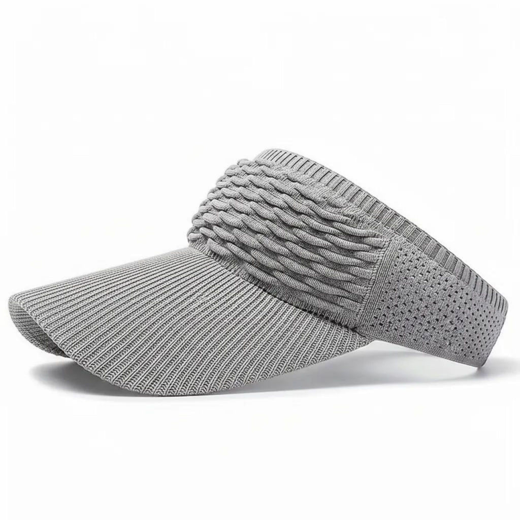 Women's Knit Visor Hat Breathable Stretch Sun Visor Cap Lightweight Athletic Hat
