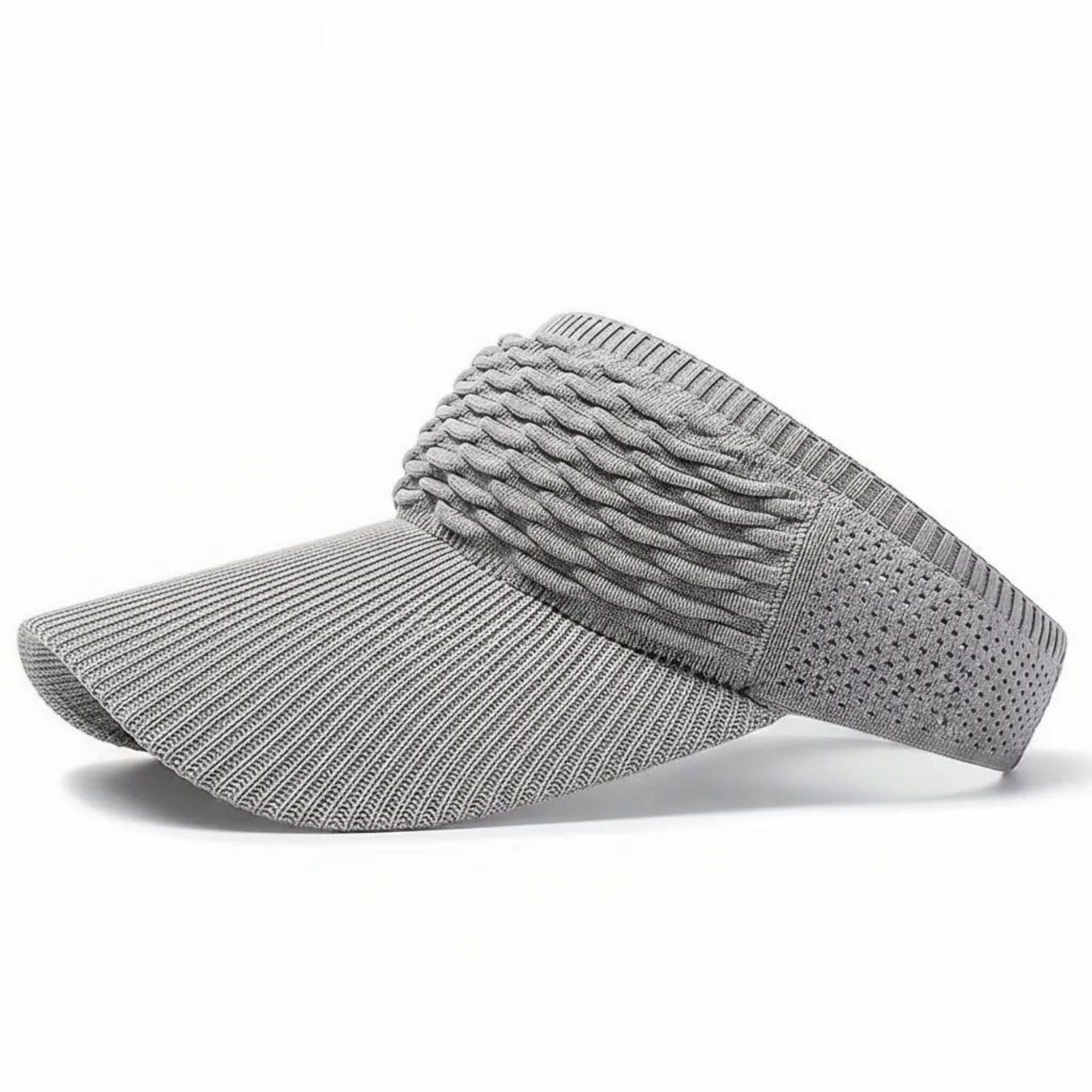 Women's Knit Visor Hat Breathable Stretch Sun Visor Cap Lightweight Athletic Hat