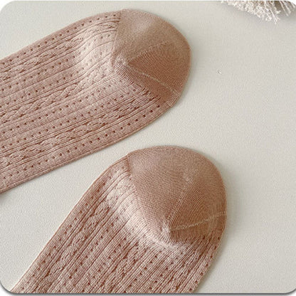 Anna-Kaci 5 Pairs Women's Ruffle Cuff Lace Knit Ankle Socks Breathable Soft Stretch Fabric with Multiple Color Options