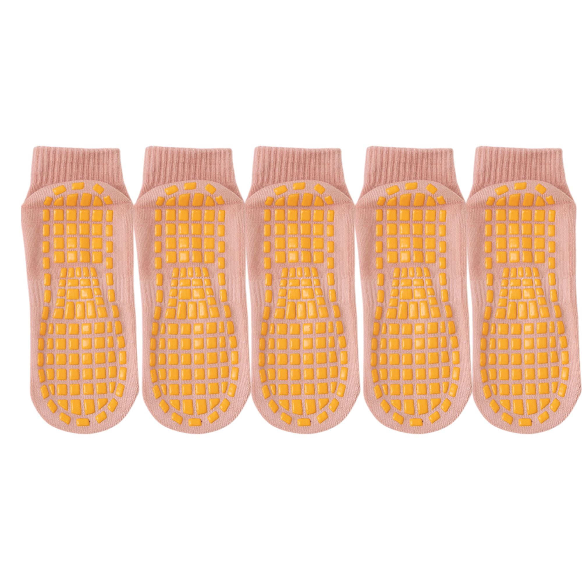Anna-Kaci 5 Pairs Anti-Slip Grip Socks with PVC Bottom for Stability and Comfort in Multiple Color Options