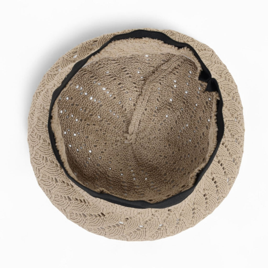 Anna-Kaci Women's Lightweight Crochet Beret Hat with Open Knit Pattern and Soft Stretch Fit