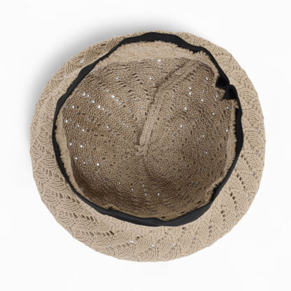 Anna-Kaci Women's Lightweight Crochet Beret Hat with Open Knit Pattern and Soft Stretch Fit