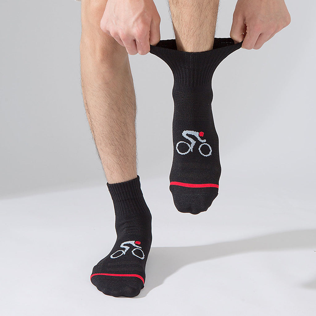 Anna-Kaci 6pk Men's Cycling Pattern Athletic Socks