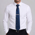 Men's Rose Floral Tie Gift Set with Matching Pocket Square Cufflinks and Silver Tie Clip