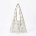 Butterfly Print Hobo Tote Bag with Lace Texture and Shoulder Handle