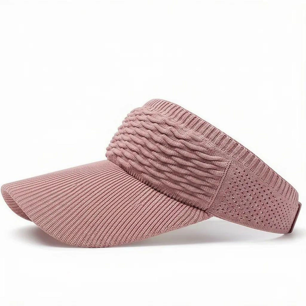 Women's Knit Visor Hat Breathable Stretch Sun Visor Cap Lightweight Athletic Hat