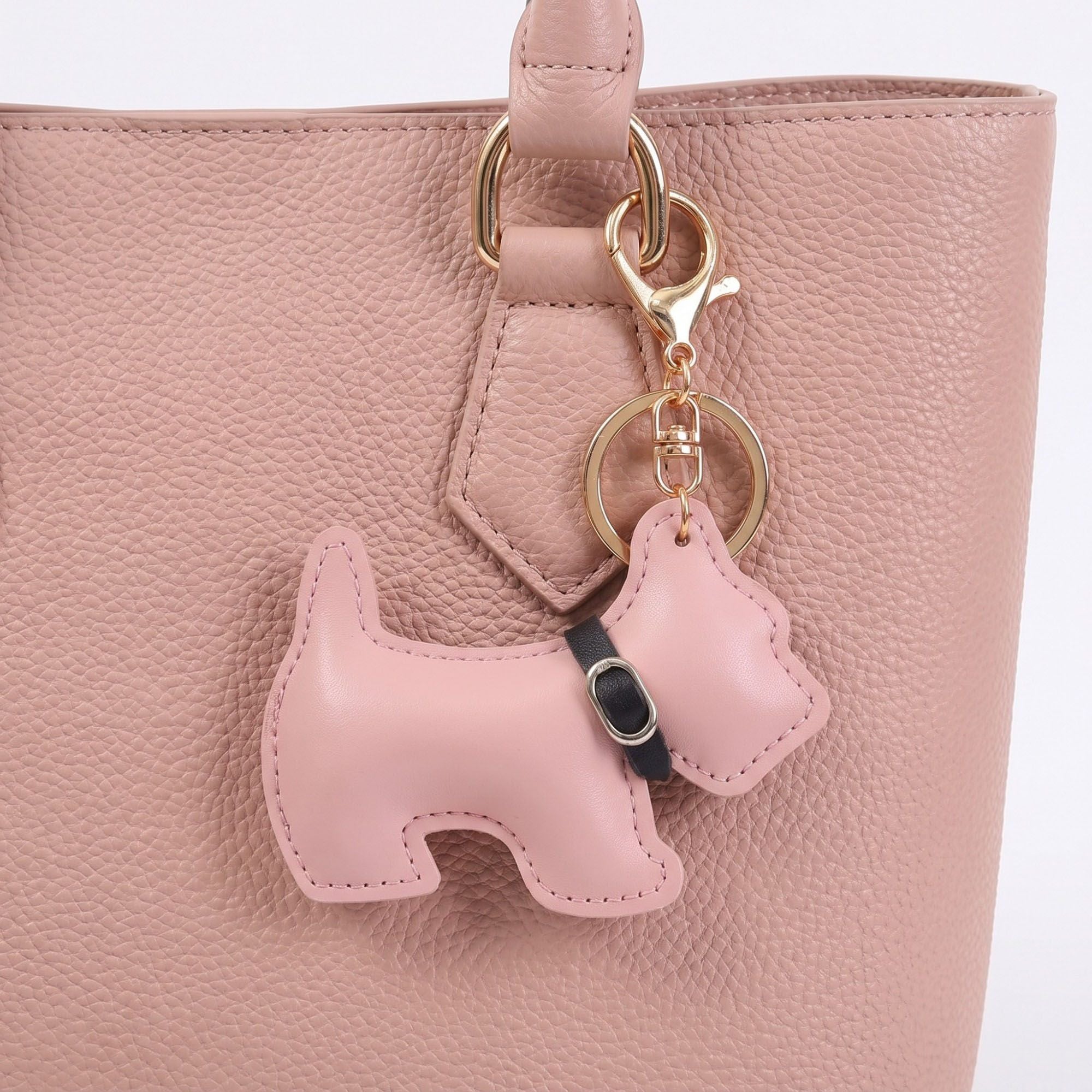Scottish Terrier Dog Bag Charm with Dual Gold Tone Clip