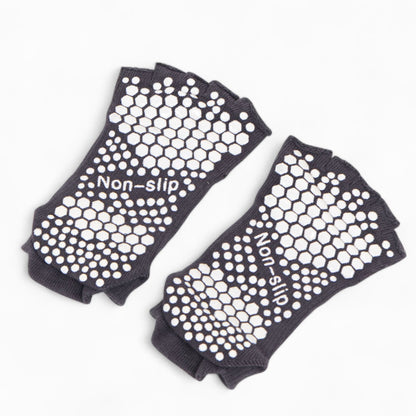 Anna-Kaci Women's Open-Toe Grip Socks for Yoga and Pilates with Non-Slip Soles and Arch Support