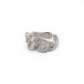 Women's Textured Adjustable Ring with Organic Sculpted Design
