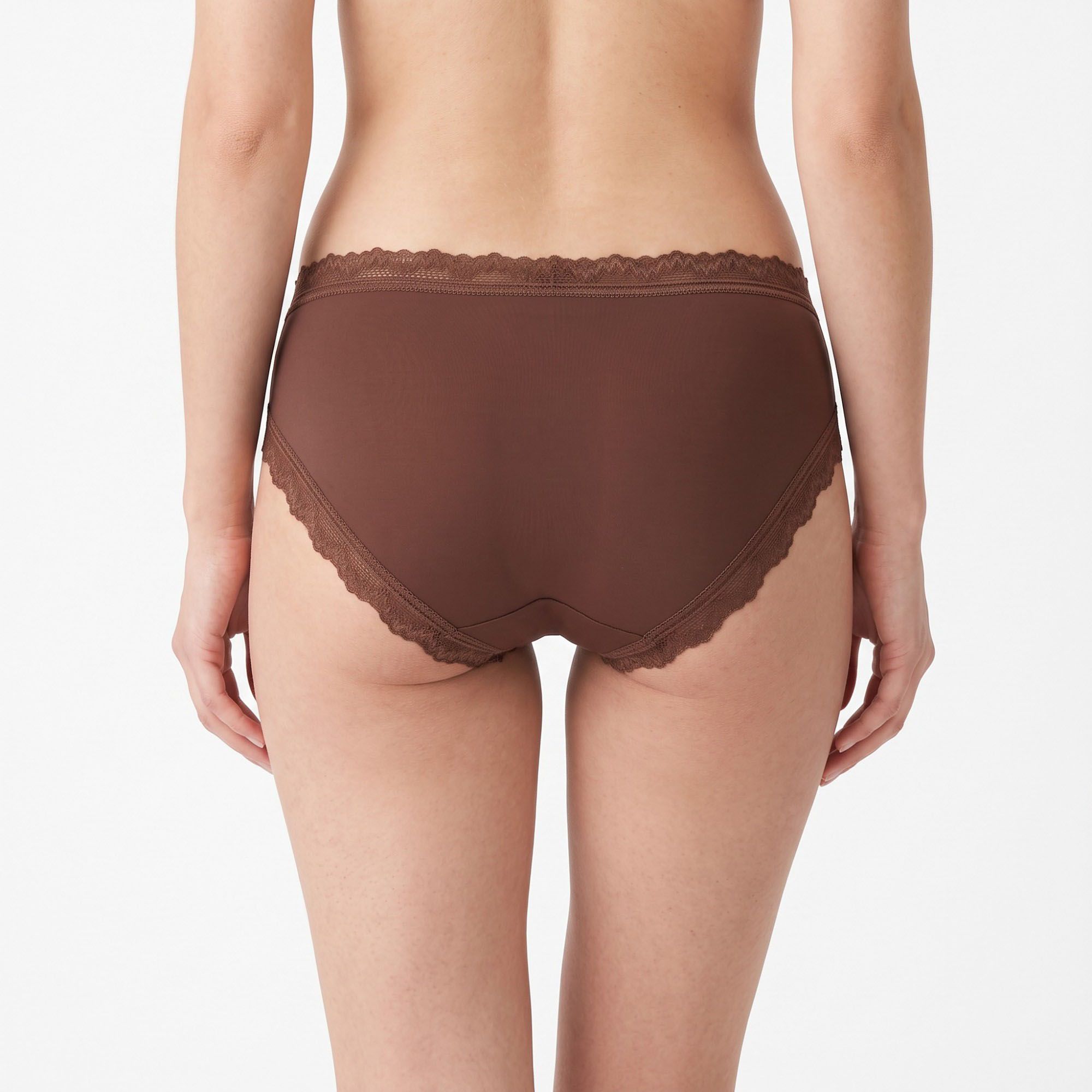 2 Pack Lace Trim Hipster Underwear with Bow Detail