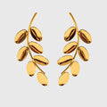 Women's Leaf Branch Drop Earrings