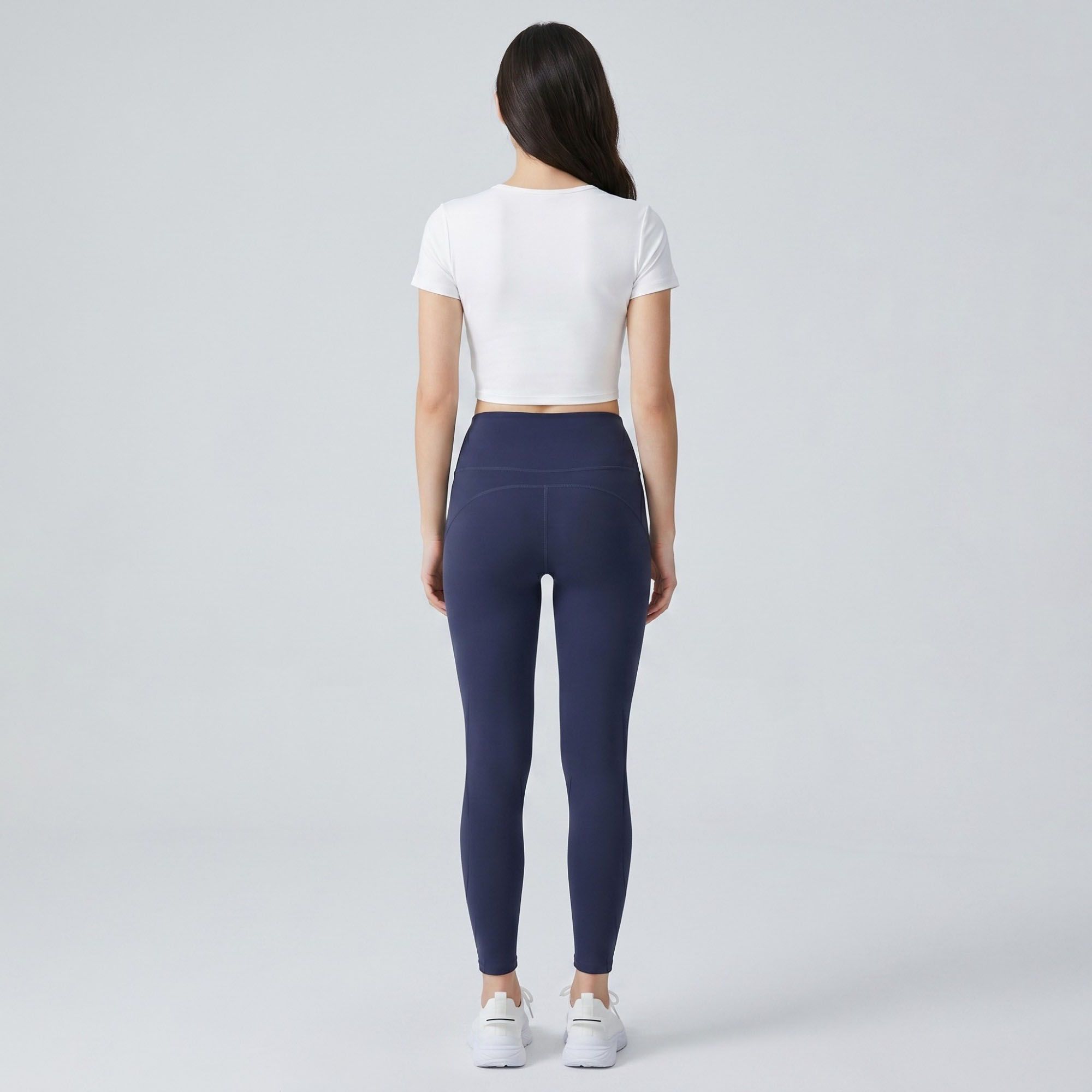 Anna-Kaci Women's High Waist Leggings with Back Contour Seam and Smooth Stretch Fit