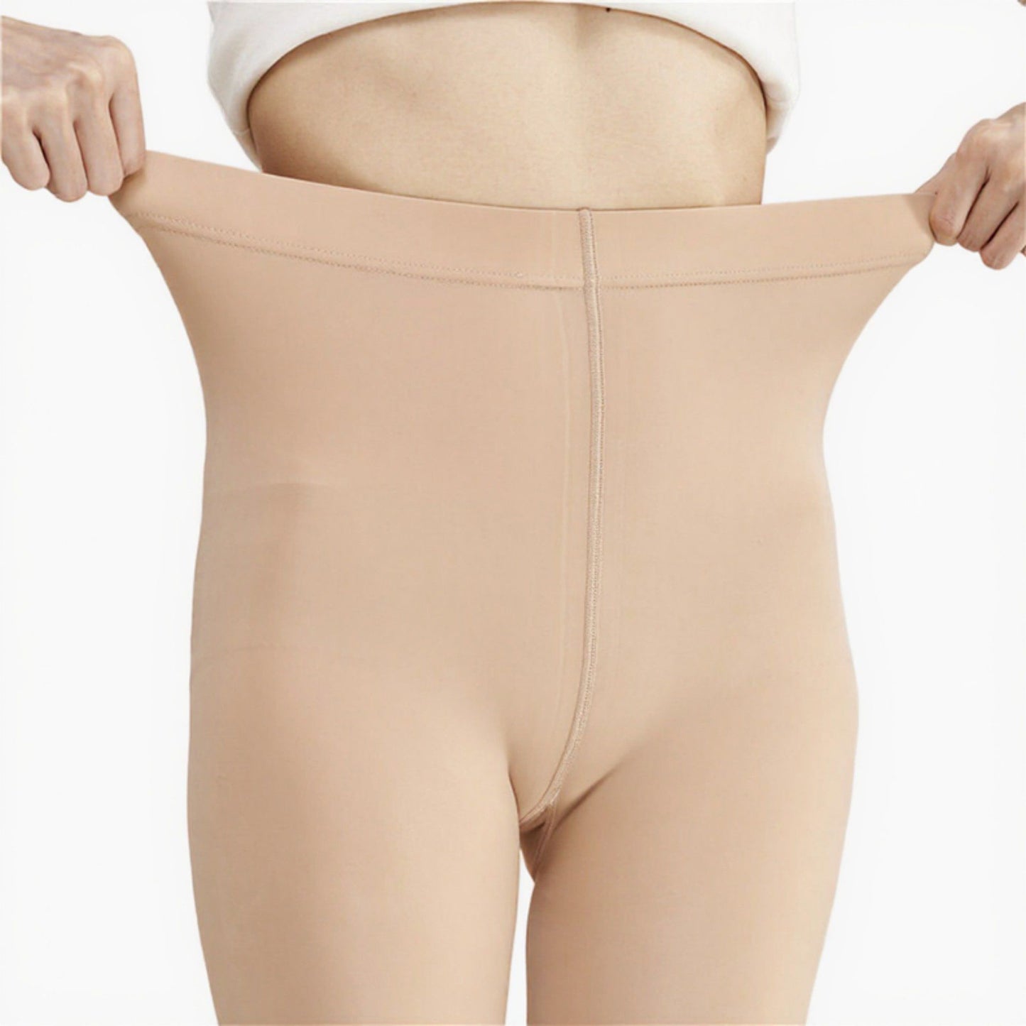 Anna-Kaci 2pcs Women's Light-Leg Fleece-Lined Pantyhose with Smooth Skinlike Finish Upgraded Anti-Snag Fabric for Warm Bare-Leg Coverage