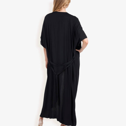 Flowy Kimono Cover-Up with Waist Tie and Open Front