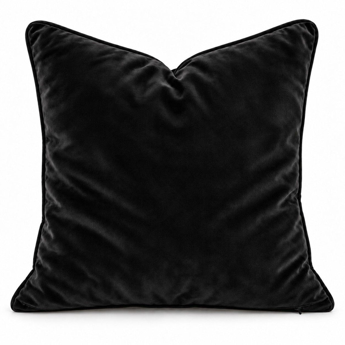 2 Pack Botanical Leaf Velvet Throw Pillow Covers 18 x 18 Inch with Piped Edges
