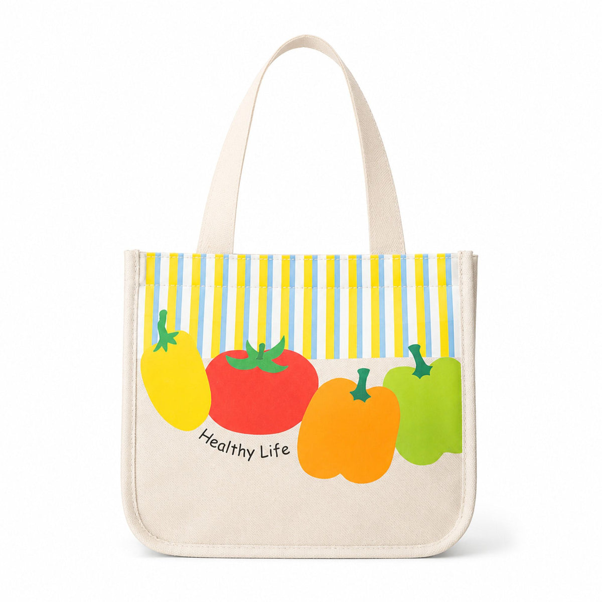 Bolsa de almuerzo aislada con bolsillo frontal transparente, lonchera portátil para el trabajo y la escuela