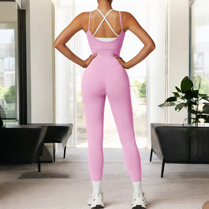 Seamless Active Bodysuit with Double Strap Racerback Design
