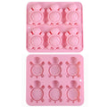 6-Cavity Turtle-Shaped Silicone Mold for Candy, Chocolate, Ice and Treats 6.5x6x0.8in