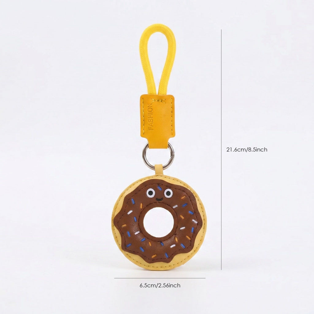 2-Piece Womens Padded Bag Charm with Hanging Strap and Stitched Detail