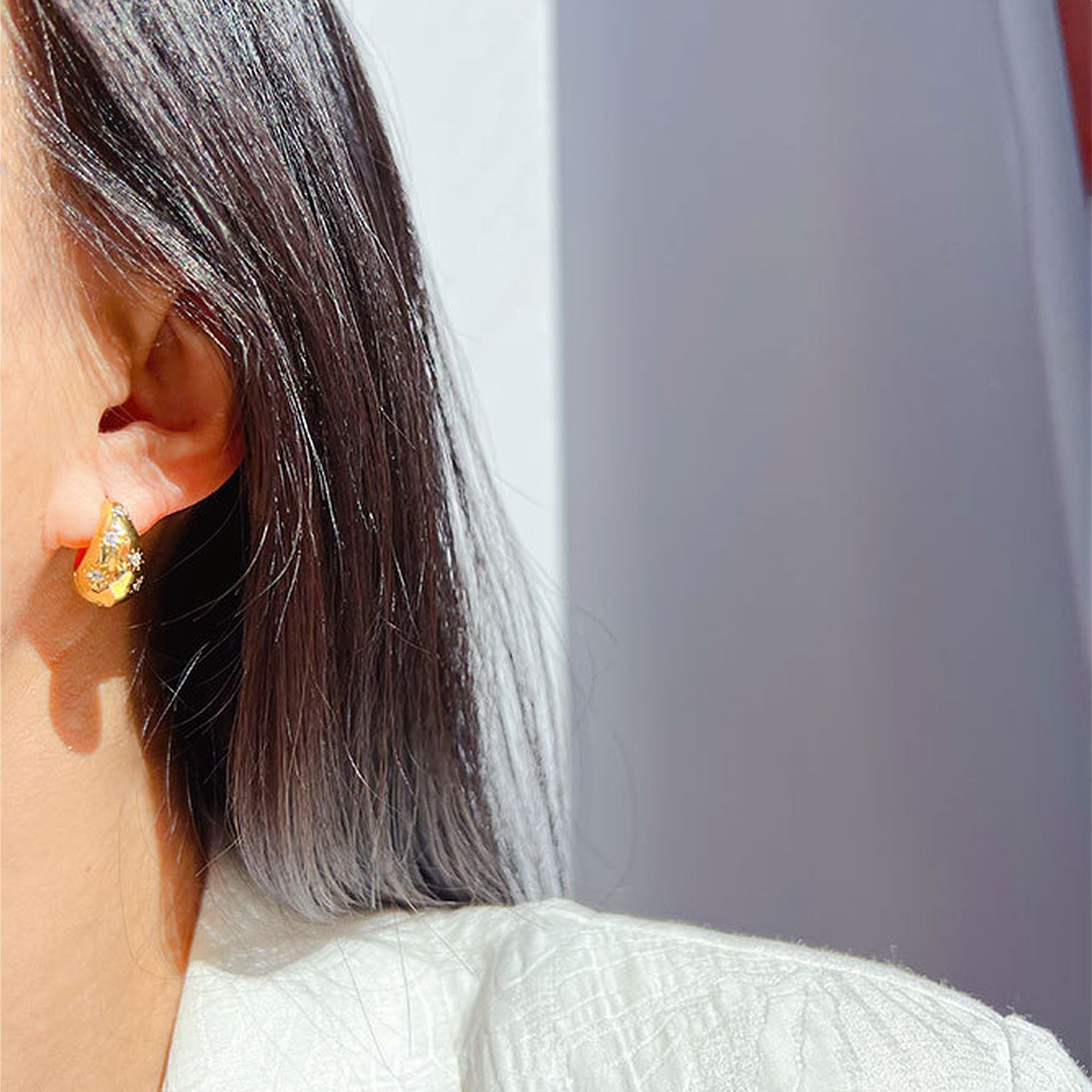 Women's Celestial Crystal Hoop Earrings