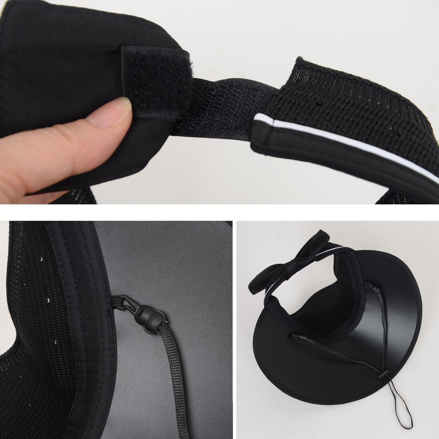 Anna-Kaci Extra Wide Brim Sun Visor Hat for Women Adjustable UV Protection Bow Detail Breathable Summer Beach Hat
