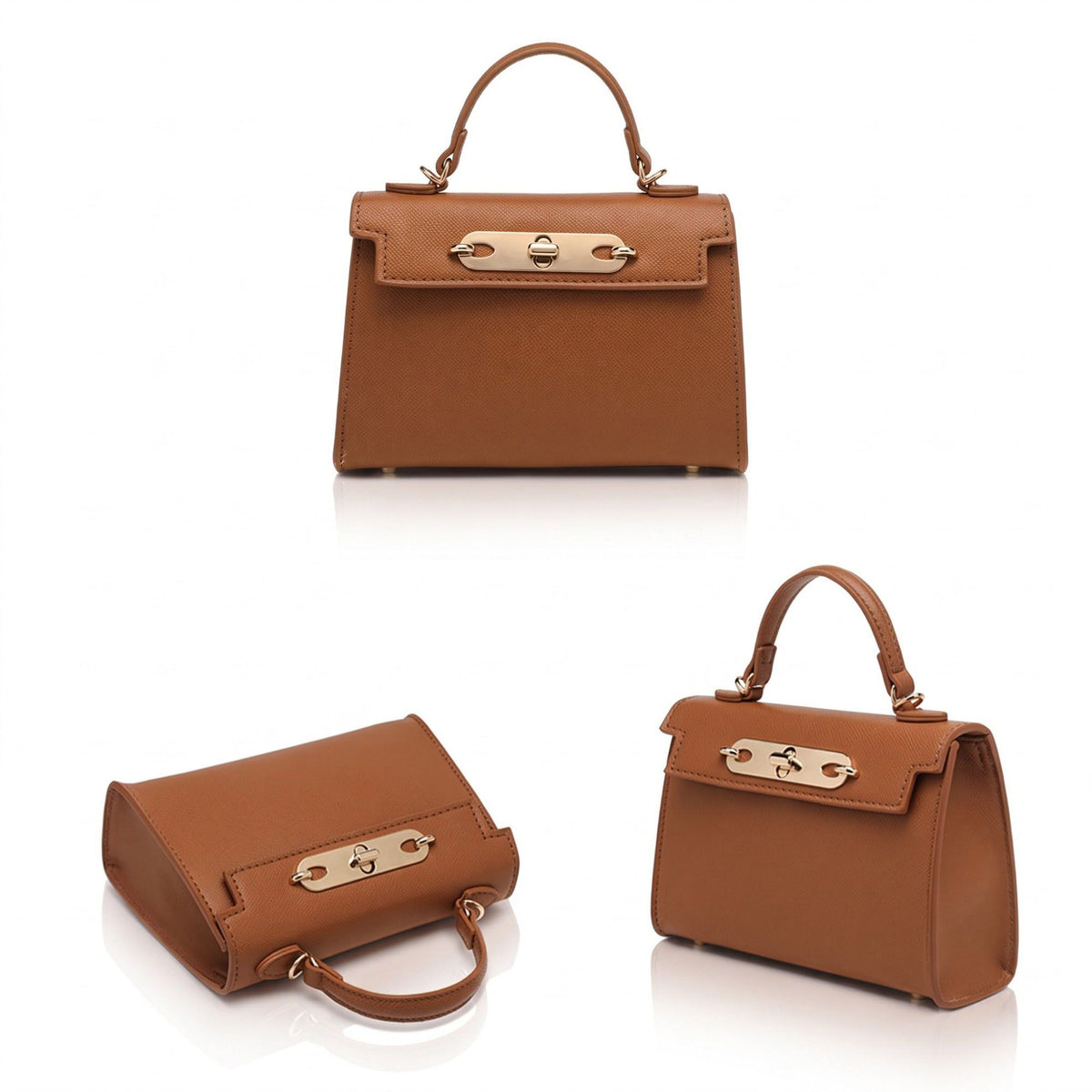 Mini Top Handle Satchel with Turn Lock