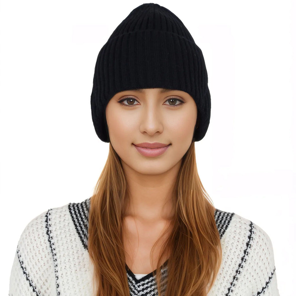 Alilang Warm Winter Knitted Beanie Hat with Earflap Daily Headwear Ski Mask for Men Women