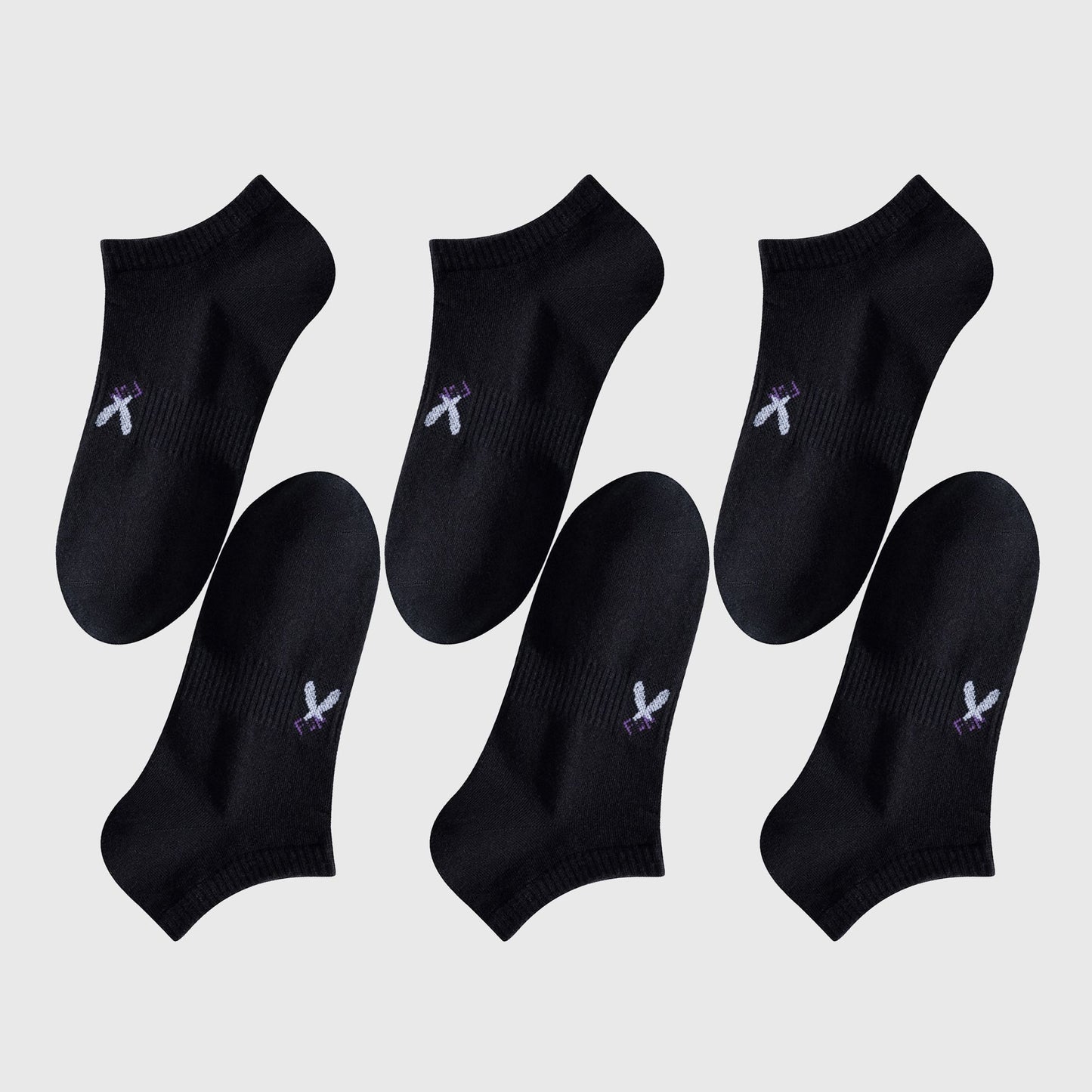 Anna-Kaci Women's No-Show Socks with FUN Letters 6Pk