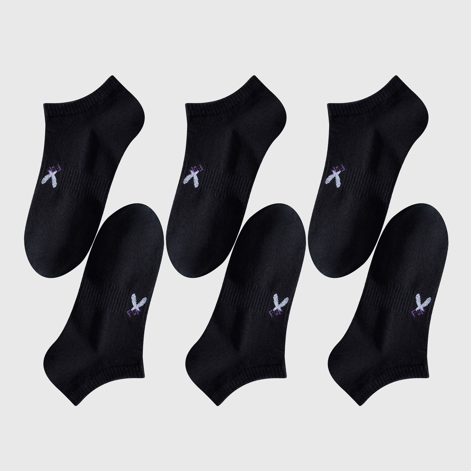 Anna-Kaci Women's No-Show Socks with FUN Letters 6Pk