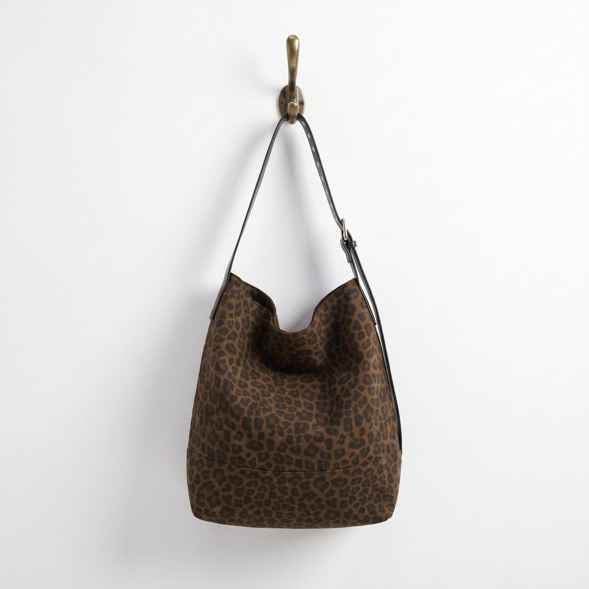Leopard Print Shoulder Tote Bag Adjustable Strap Large Casual Carryall