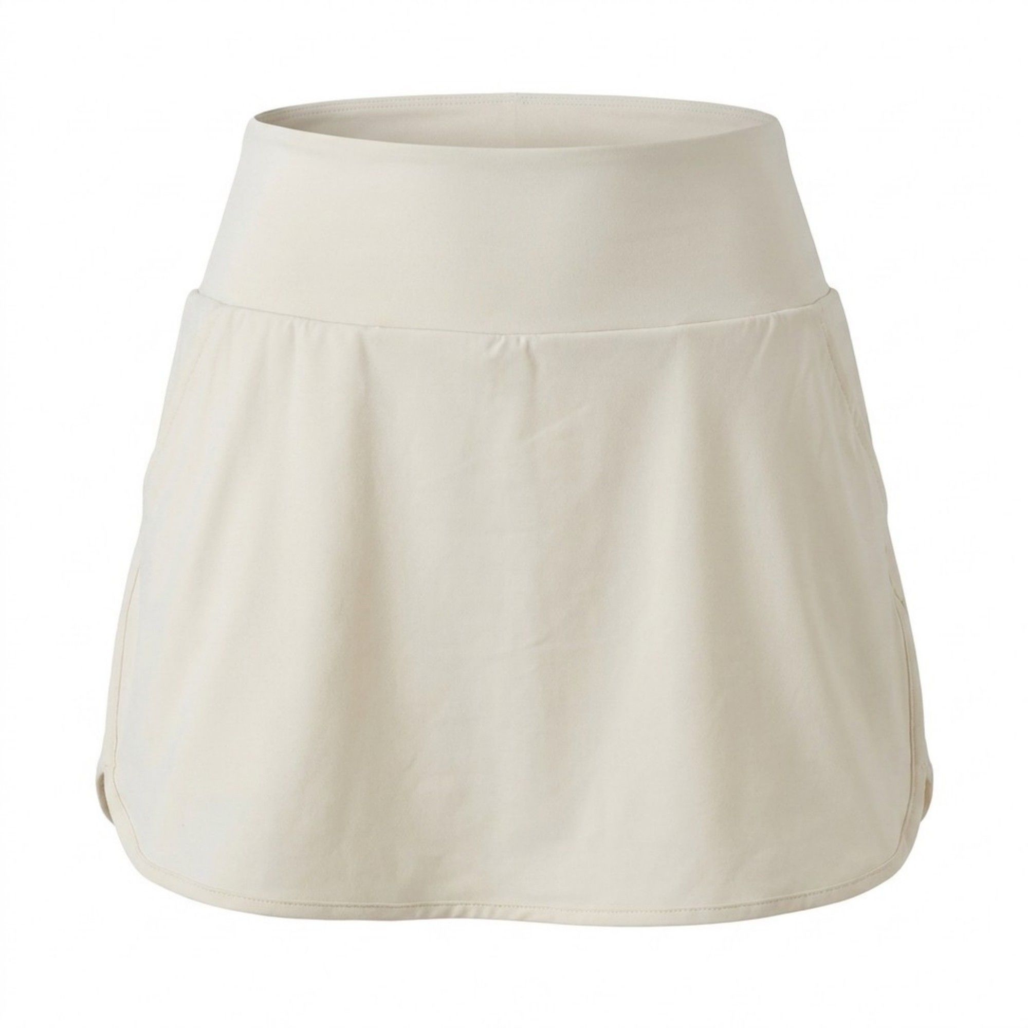 Anna-Kaci Active Women's High Waist Athletic Skort with Wide Waistband Curved Hem Smooth Stretch Knit and Built In Shorts