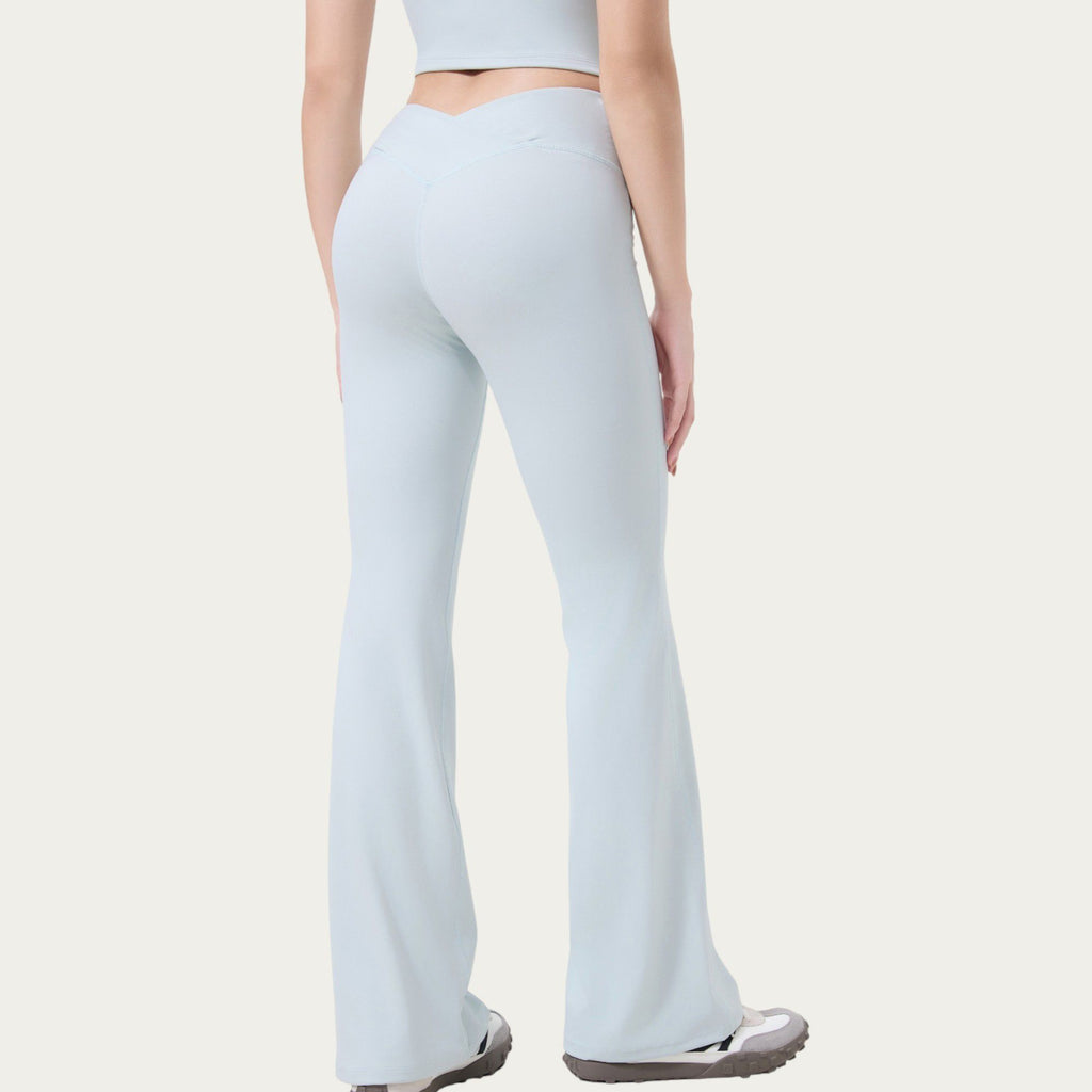 Anna-Kaci Active Women's High Waist Flare Sweatpants with Seamless Stretch Fit