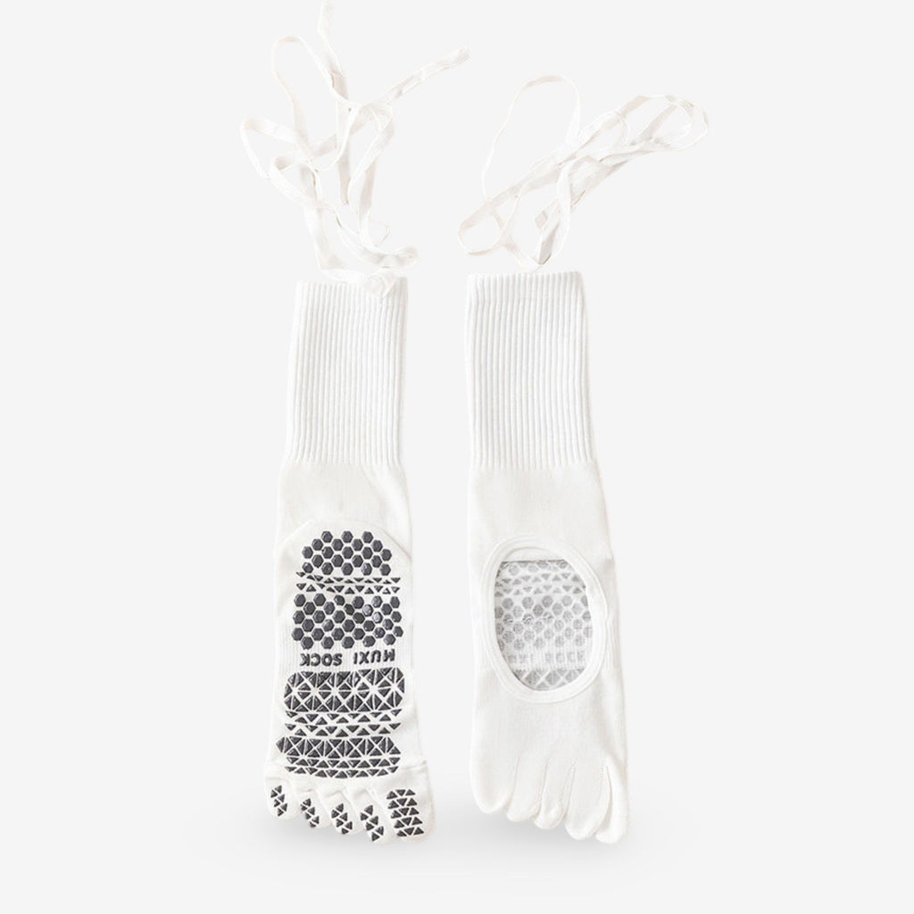 Lace-Up Grip Yoga Socks for Pilates and Dance 3 Pack