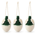3 Piece Felt Acorn Hanging Christmas Ornament Set Gift