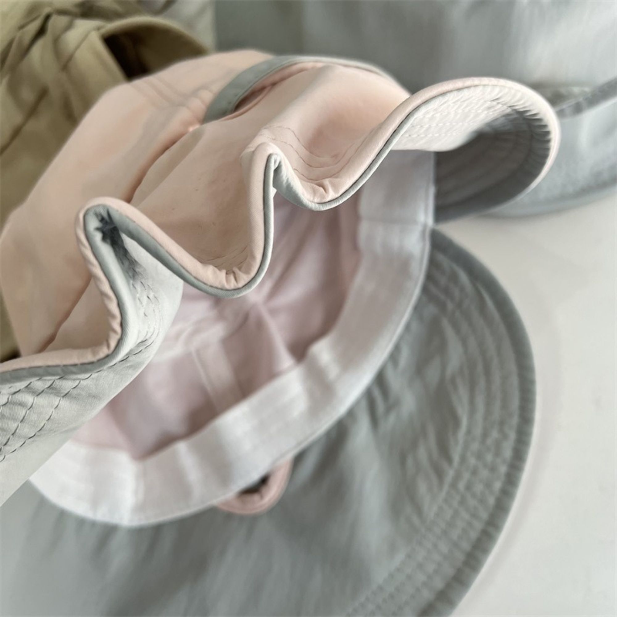 Wide Brim Bucket Sun Hat with Tie Strap