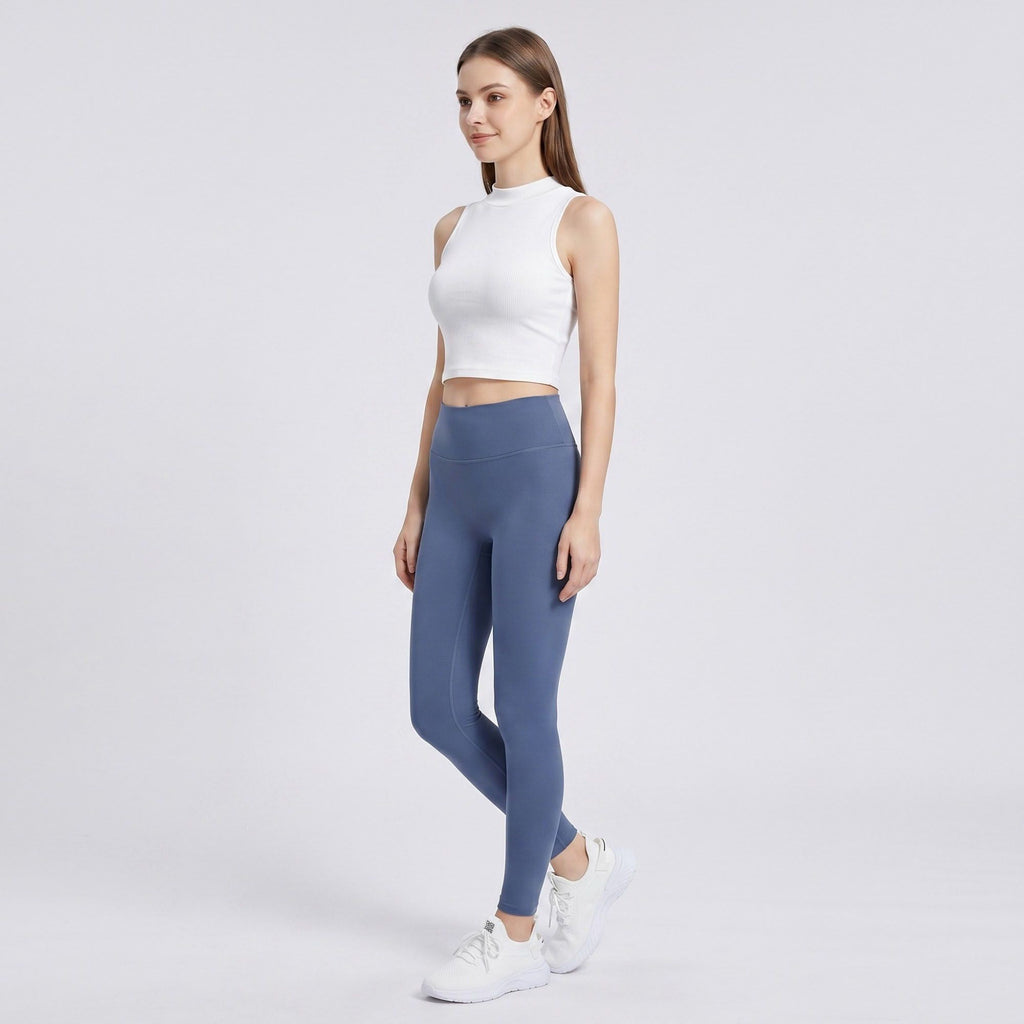 Anna-Kaci Women's High Waist Leggings with Back Contour Seam and Smooth Stretch Fit
