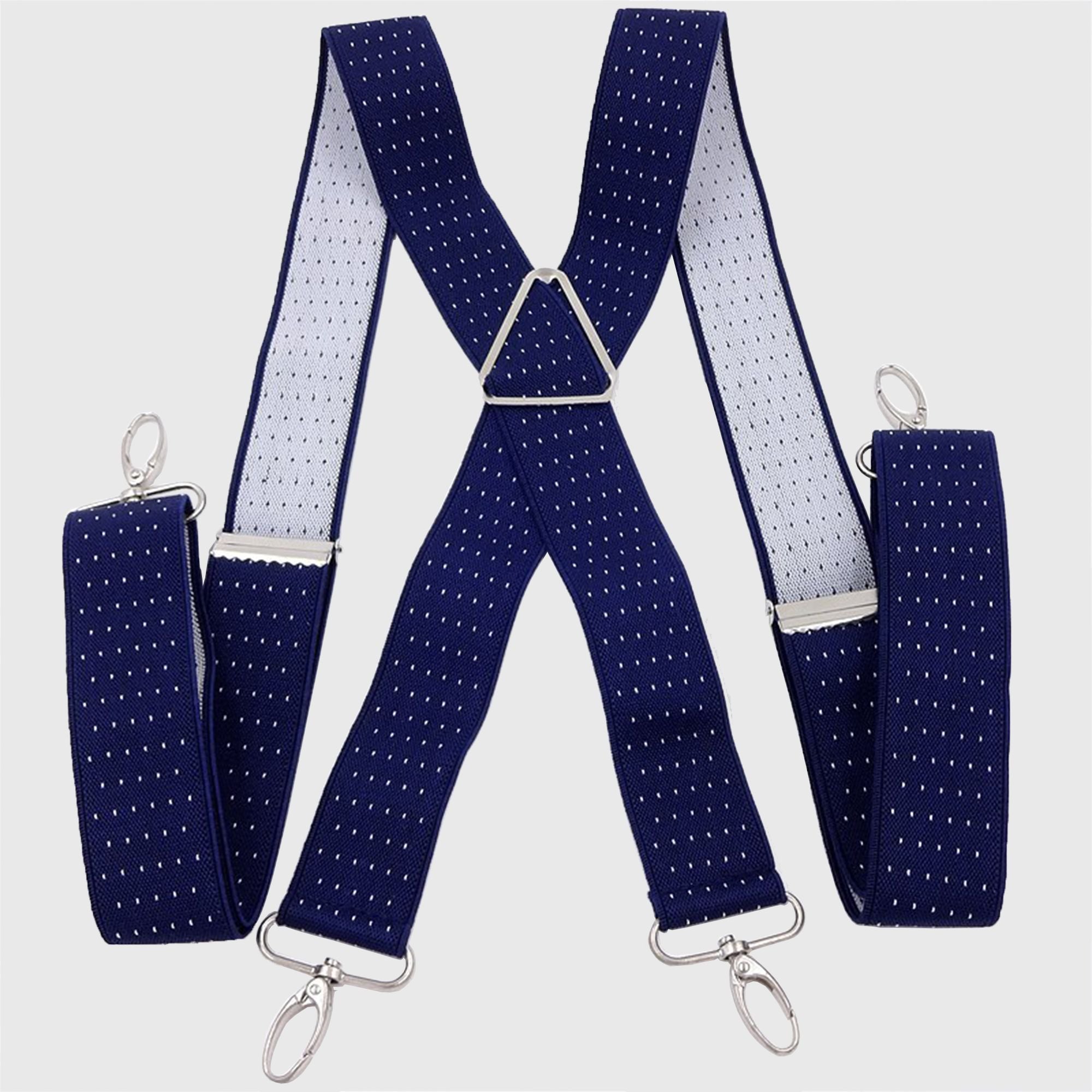 Anna-Kaci Men's Adjustable Suspenders 46in Elastic Suspenders with Clips for Formal & Casual Wear