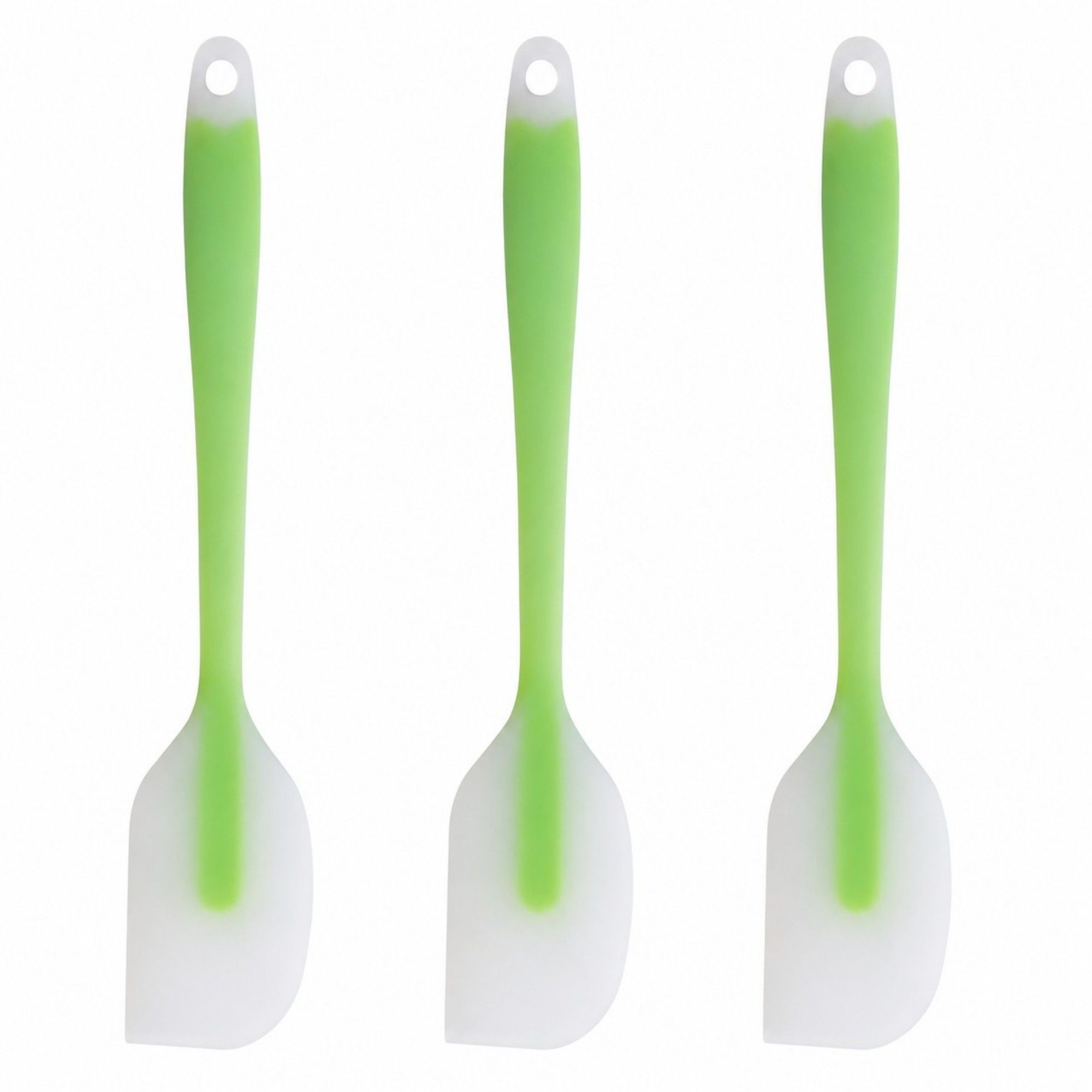 3-Piece Silicone Spatula Set with Handle, Flexible and Durable Kitchen Tools for Cooking and Baking