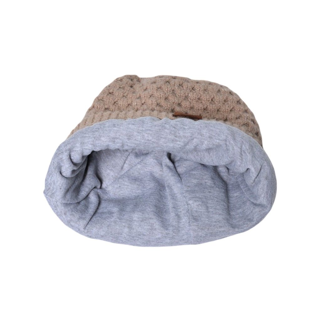 Anna-Kaci Womens Knit Beanie Hat with Ponytail Opening Soft Slouchy Winter Cap