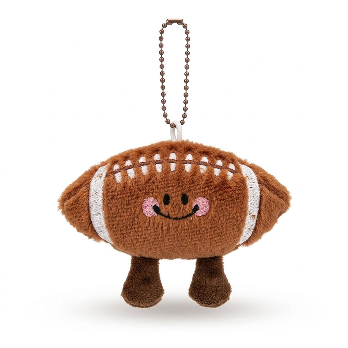 2 Pack Plush Sports Ball Key Chains with Smiley Face Bag Charms